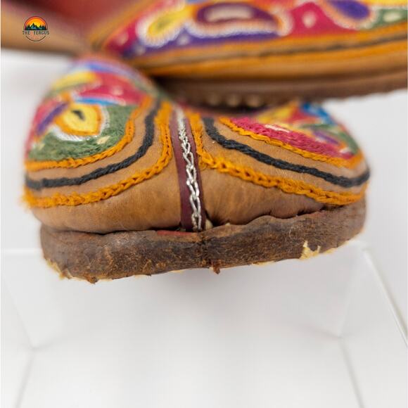 Handcrafted Punjabi Jutti Khussa Mojari Flats Multicolor Women's Size US 9 - Picture 15 of 16